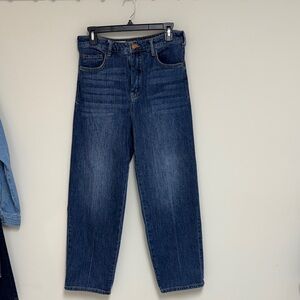 Anthropologie Dark Blue Straight-Leg Jeans